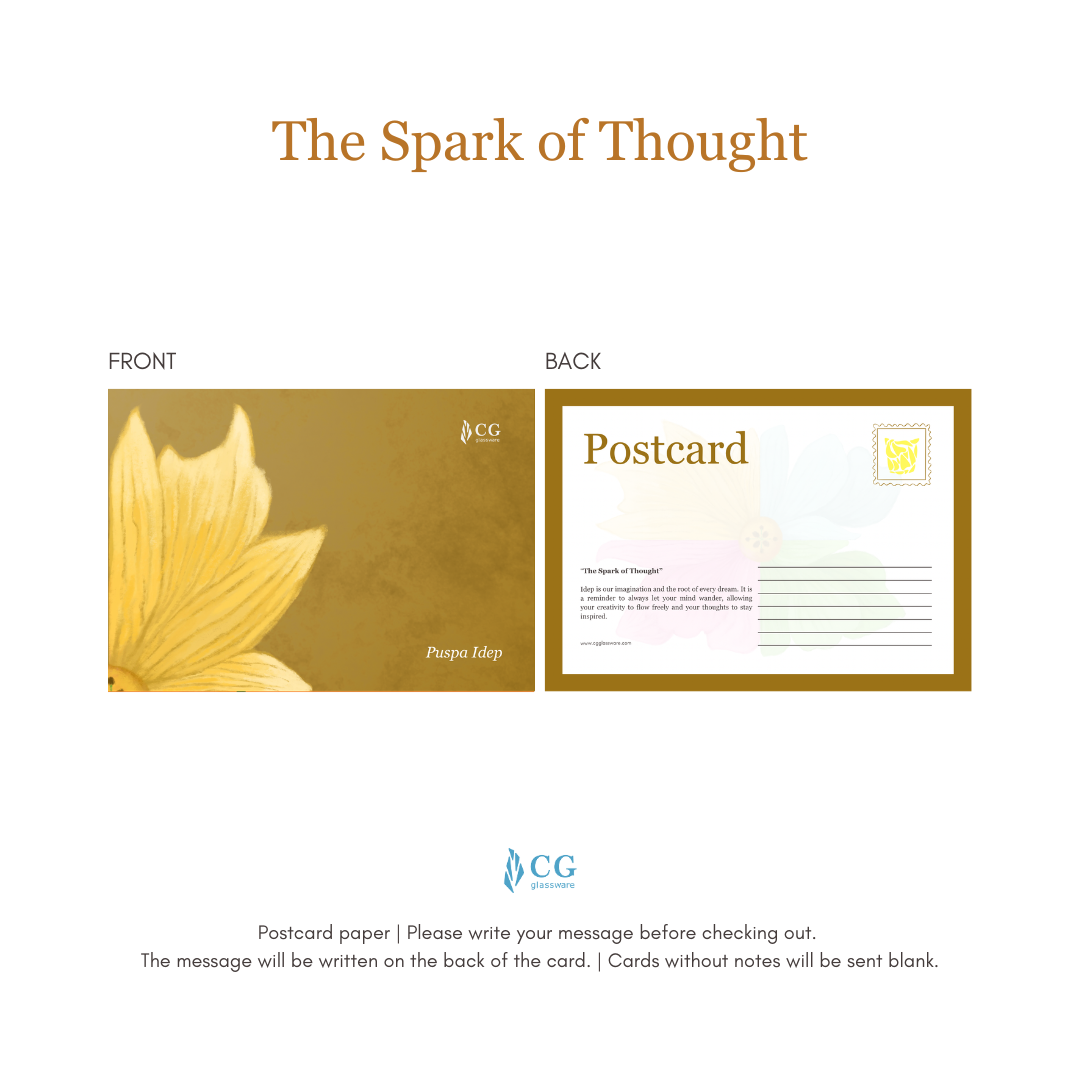 Puspa Series Postcard by CG Glassware
